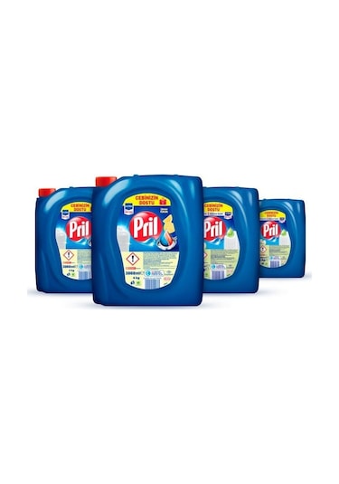 Pril Elde Yıkama Limon + Elma Kokulu Sıvı Bulaşık Deterjanı 4 x 4 KG