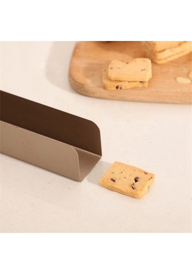 Ulzyvf Yapışmaz Kurabiye Kesici Kalıbı, Dikdörtgen Paslanmaz Çelik, 2 Adet Altın