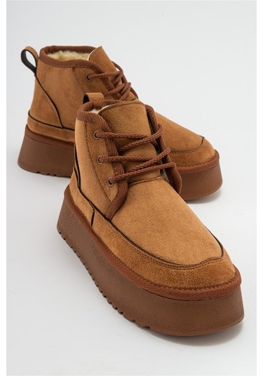 Luvishoes Ovela Taba Kalın Taban Bağcıklı Kadın Spor Bot Taba
