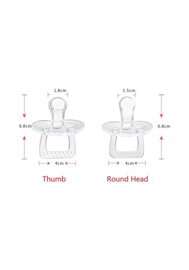 Sones Bebek Ürünleri Tam Silikon Yuvarlak Başlı Başparmak Şeffaf Emzik Yuvarlak Başlı