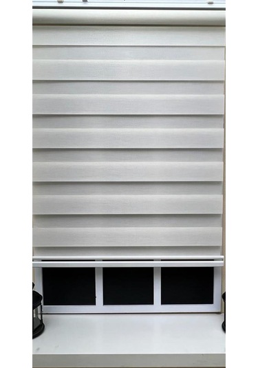 Storburada Zebra Stor Sert Plastik Kasalı Ekru Perde Stb 400v02-pd Ekru