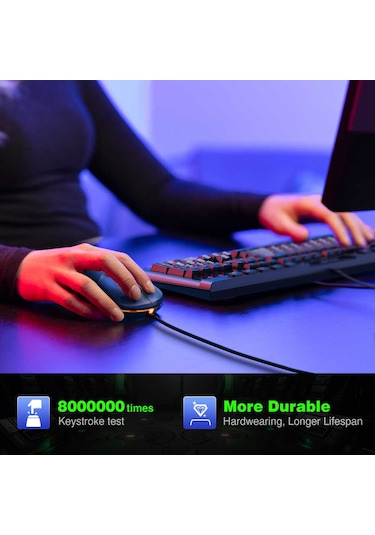 Kilifone - Oyuncu Klavye Mouse Seti Onikuma G21 Rgb Oyuncu Klavye Mouse Seti - Siyah - T17096