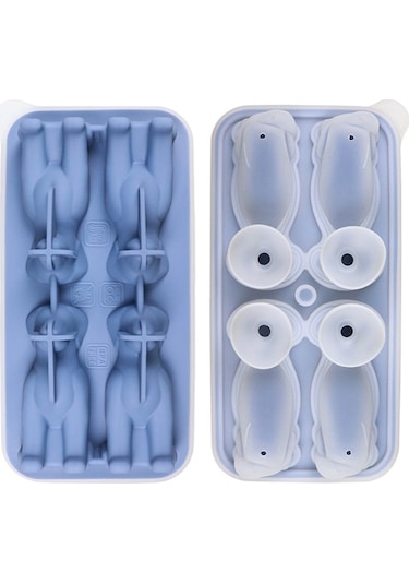 Besthome1 4'lü 3d Labrador Köpek Buz Kalıbı, Gri Ve Çok Renkli Çok Renkli