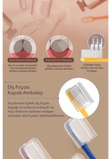 Kundal Deep Clean Toothbrush Hard Type Diş Fırçası 16'lı