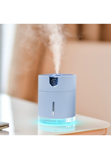 Wt-h16 Usb Şarjlı Su Desenli Atomize Nemlendirici, Renkli Gece Işıkları, Su Tankı Kapasitesi: 300 Ml Mavi