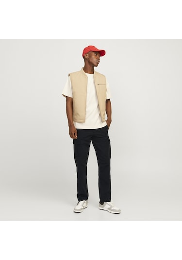 Jack & Jones Erkek Pamuklu Kargo Pantolon - Kane - 12258150 Siyah
