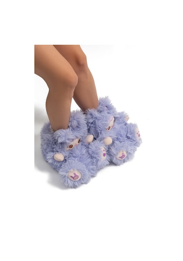 Lingo Kadın Hayvanlı Panduf Mor 36/41 Mor