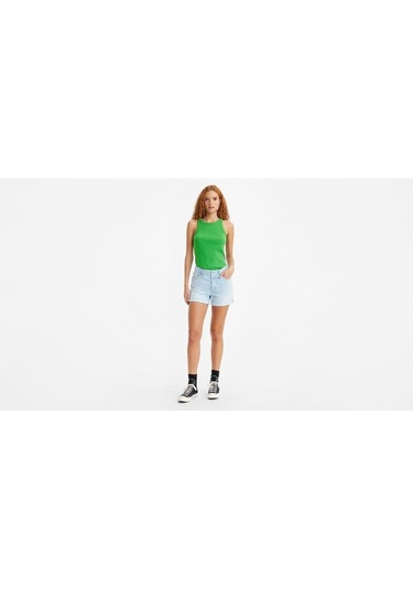 501 Rolled Şort-5320 Açık İndigo