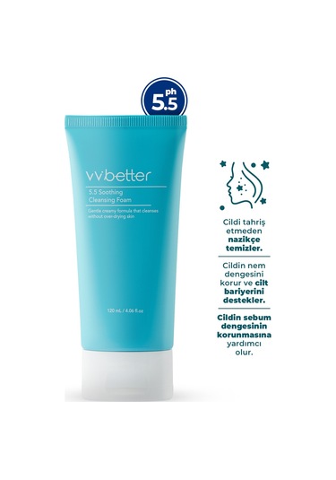 Vvbetter Cleansing Foam 5.5 Soothing Yüz Temizleme Jeli 120 ML