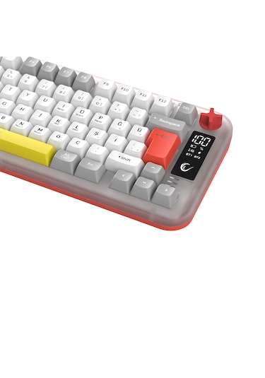 Reflect 75 Sessiz Ekranlı Şarjlı Kablosuz Bluetooth+2.4ghz Rgb Oyuncu Klavyesi Q Membrane Klavye