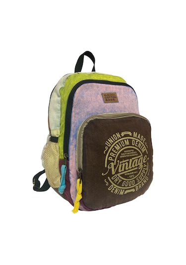 Old Cotton Cargo Kaliteli Renkli Vintage Disayn Sırt Gezi Okul Seyahat Çantası 30 Cm X 42 Cm Kahverengi