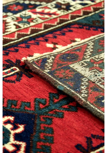 Döşemealtı El Dokuma Halısı - %100 Doğal Yün - Leh28290046 Kırmızı