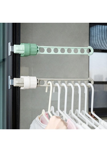 Ganzhoushop Giysi Askısı Yaratıcı Moda Hafif Döner Tokalı Giysi Askısı 8 Delikli Kurutma Askısı Ev İçin Çok Renkli