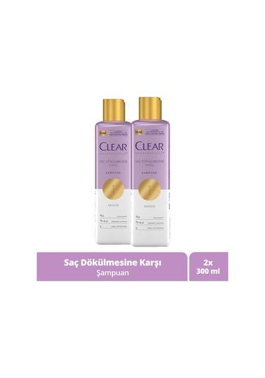 Clear Scalpceuticals Saç Bakım Şampuanı Saç Dökülmesine Karşı 300 Ml X2