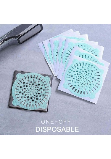 Fortunelane Banyo Mutfak Su Tüpü Saç Toplayıcı, 10cm Çaplı, 60 Adet Yeşil Paket Yeşil