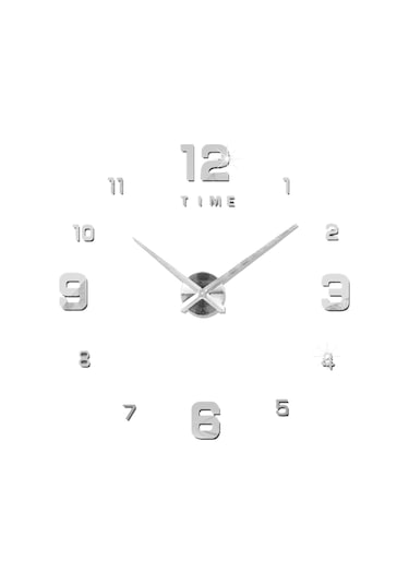 Mufunye Kendin Yap Duvar Saati Çerçevesiz 3d Aynalı Duvar Saati Büyük Sessiz Duvar Çıkartmaları Oturma Odası Ev Dekorasyonları İçin Diğer