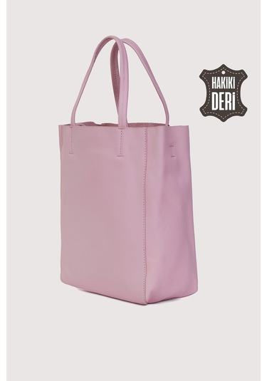 Hakiki Deri Kadın El Çantası Pembe Smr8751 Pembe