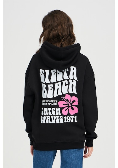 Hırsch Unisex Siesta Beach Sweatshirt Siyah