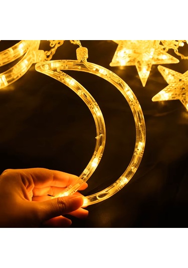 Upway Hilal Yıldız 120 Led İç Ve Dış Mekan 3x1m Dekoratif Aydınlatma Sarı