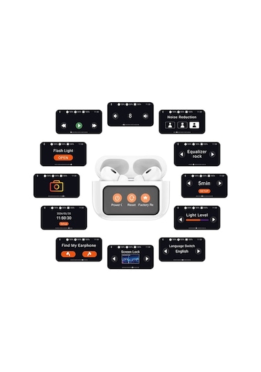 Hoco. EW72 Bt 5.4 Dijital Dokunmatik Ekranlı Airpods Bluetooth Kulaklık
