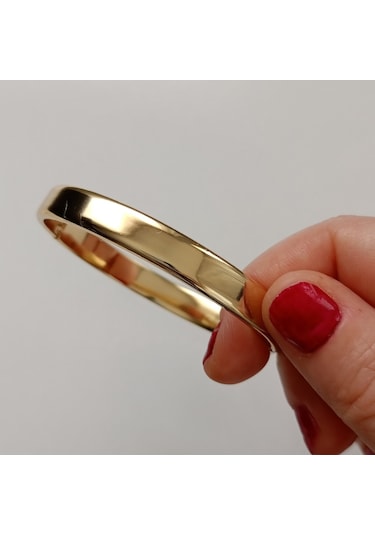 Lente Aksesuar Xuping Gold Ajda Model Kelepçe Bilezik 8mm Altın - Gold