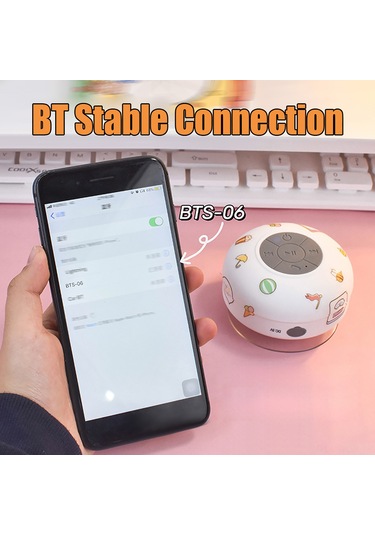 Neevoyu Sarı Minik Su Geçirmez Bluetooth Hoparlör - Sıçrama Dayanıklı, Şeffaf Süngerli, Kolay Kontrol, 3 Saat Çalma Süresi, Hediye Sticker