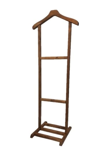 Ahşap Dilsiz Uşak Elbise Askısı Tekli Dilsizuşak Askılık N11.152 Meşe