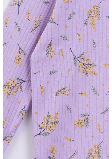 Zuzunga Başak Çiçeği Desenli Lila Fitilli İnterlok Kumaş %100 Pamuk Kız Çocuk Pijama Takımı Lila Zuzunga Başak Çiçeği Desenli Lila Fitilli İnterlok Kumaş %100 Pamuk Kız Çocuk Pijama Takımı Lila
