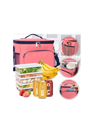 Kadınlar İçin Öğle Yemeği Çantaları, Omuz Askılı Yalıtımlı Öğle Yemeği Kutusu Soğutucu Çanta, Erkekler, Yetişkinler Ve Kızlar İçin Taşınabilir Termal Soğutucu Çanta Çok Renkli