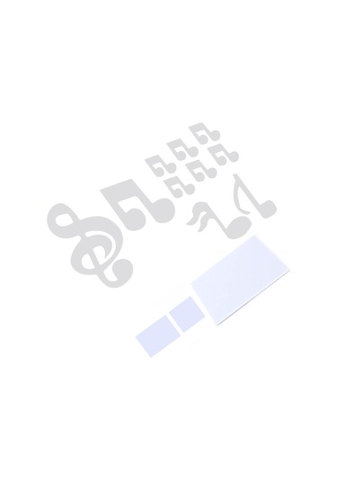 Shineyee Pvc Müzik Notası Dekoratif Duvar Sticker, Cam Gibi Ayna Yüzeyli, 3d Relief, Canlı Odası Tv Arka Planı, Ev Dekoru, Sağlıklı Ve Dayanıklı, Kolay Kurulum Gümüş