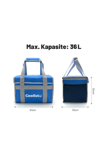Coolist Cl36B 36 L Katlanabilir Termos Bez Çanta / Buzluk Mavi