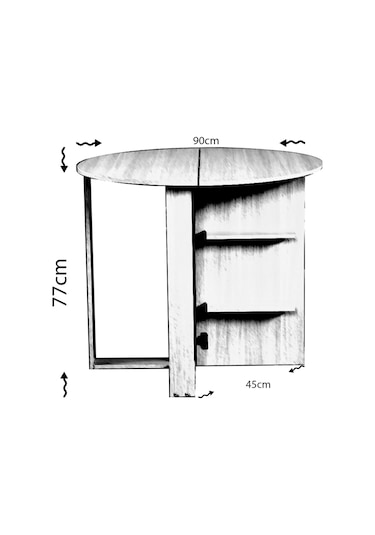 Pasifichome Middle Açılır Kapanır Mutfak Masası Meşe / Yuvarlak Yemek Masası