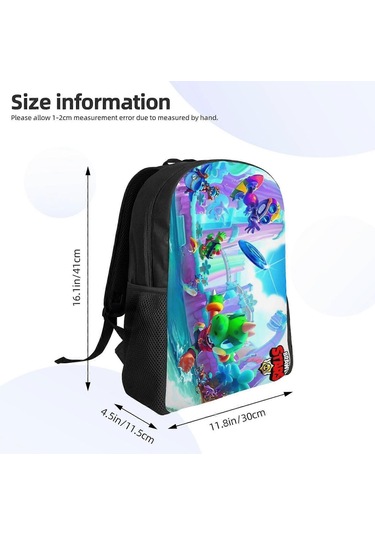 V102 Brawl Renkli Çizgi Film Savaşçıları Yıldızlar Sırt Çantası Öğrenciler İçin, Hafif Ve Şık Çanta, Ayarlanabilir Omuz Askılı Su Geçirmez Kitap Çantası Diğer