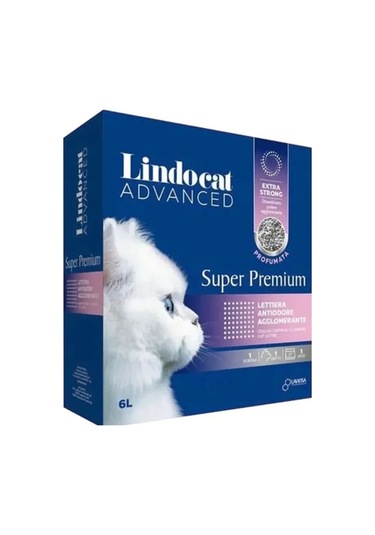 Lindocat Advanced Süper Premium Extra Strong Bebek Pudralı Topaklaşan Kedi Kumu 6 L
