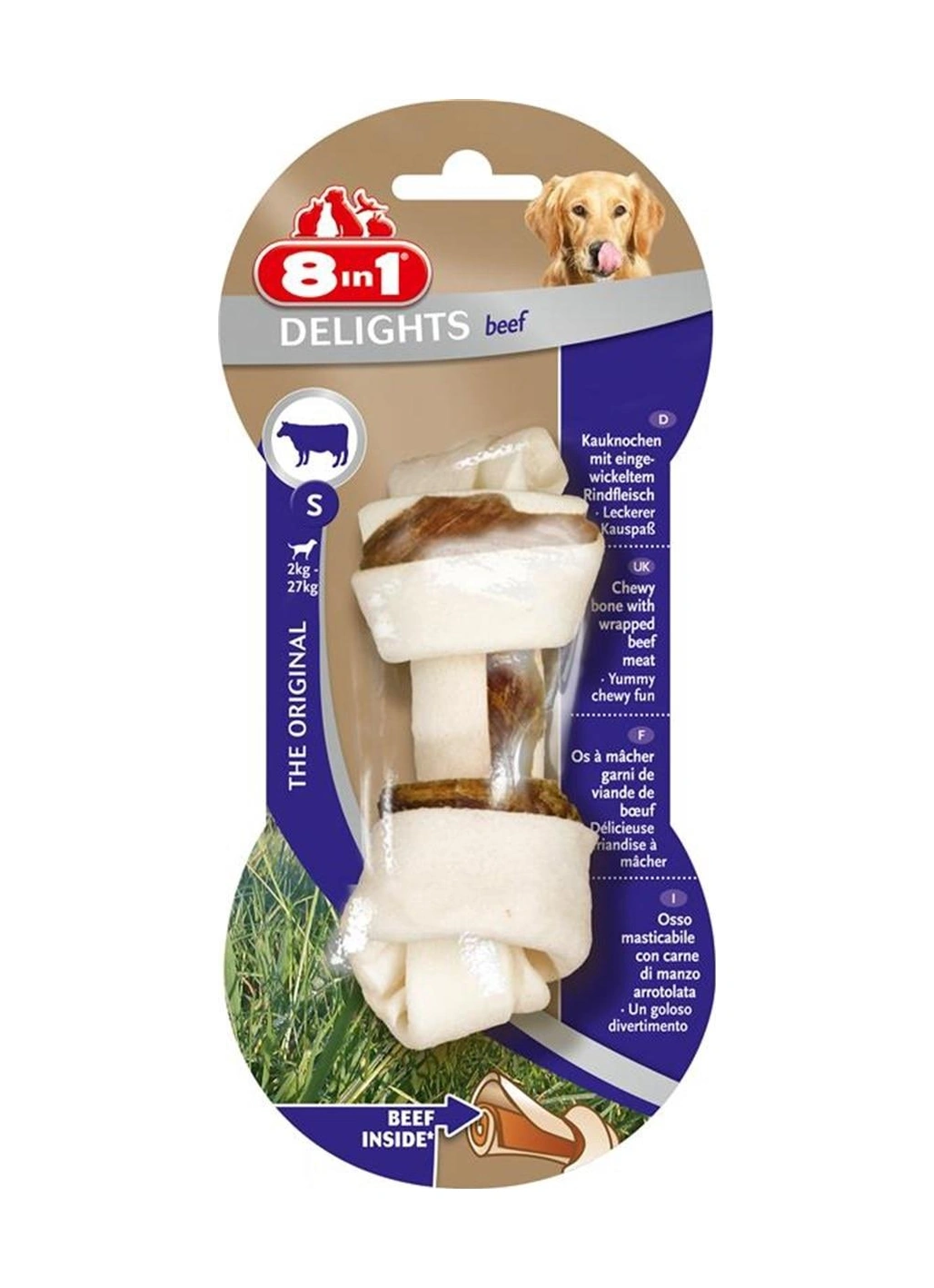 8in1 Delights Bones Biftekli Ödül Kemiği S 35 Gr