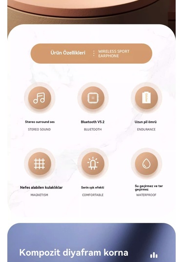 Aurora Kulaklıklıkablosuz Mavi-beyaz