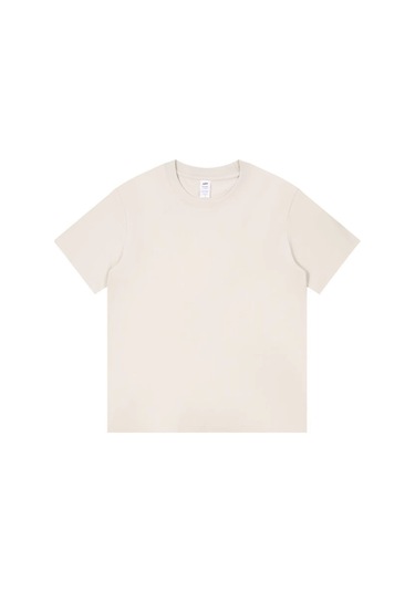 Kadınlar İçin Yuvarlak Yakalı Ve Düz Renkli, Saf Pamuklu Kısa Kollu Tişört Haki