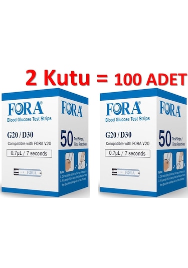 Fora G20 Kan Şekeri Test Stribi 100 Adet
