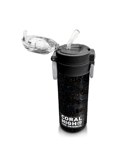 Coral High Kids Gri Basketbol Desenli Pipetli Ve Direkt İçim Çelik Termos 500 Ml 31856 Gri - Krem