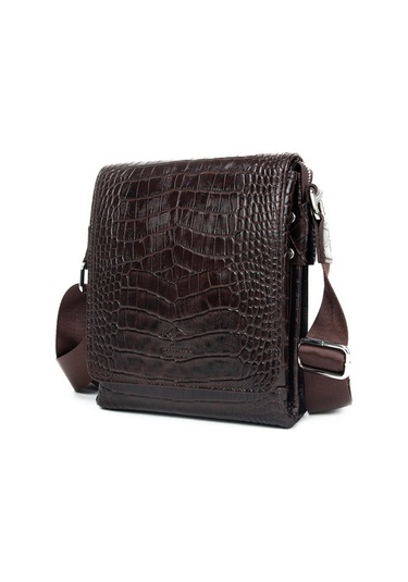 Postacı Çantası Erkek Hakiki Deri Kroko Kangaroo Kıngdom 5512-Ck