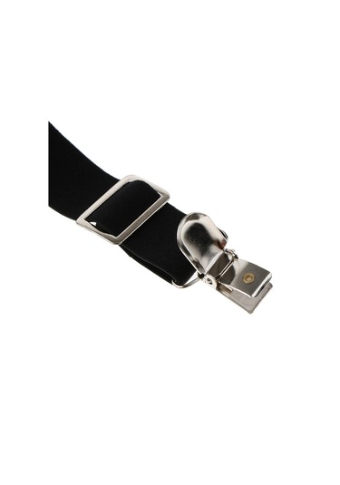 Suntek Erkek Kadın Naylon Ayarlanabilir Koşum Pantolon Askı Siyah