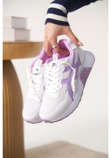 Garantili D0120 Günlük Ortopedik Kadın Sneaker Spor Ayakkabı Lila