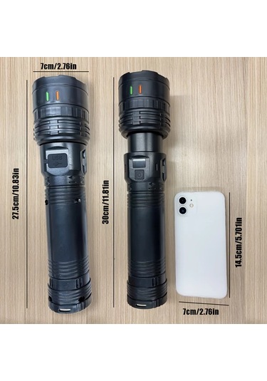 Brightnova 1 Adet Base Model Acil Durum Aydınlatma El Feneri Kırmızı Ve Mavi Yanıp Sönen Ultra Parlak Kamp Balıkçılık Bisiklet İçin Altın