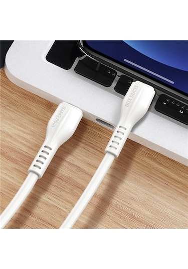 Dux Ducis Apple iPhone Uyumlu 20W Hızlı Şarj 13- 12,11 Kablosu 1M-Beyaz