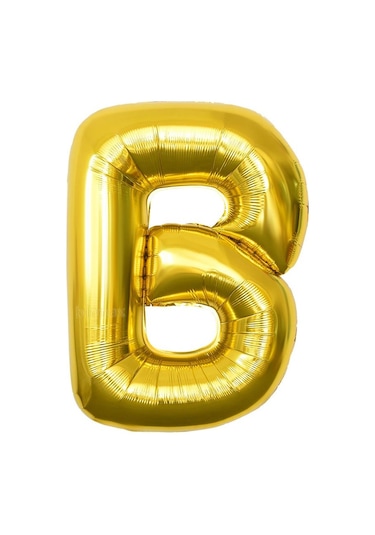 Harf Folyo Balon Altın Gold B Harfi 32inç 80cm