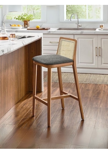 Martha Hazeranlı Bar Sandalyesi Antrasit