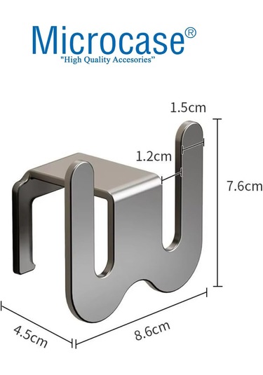 2'li Siyah Metal Terlik Askılığı Çok Fonksiyonlu Askılık Al4933