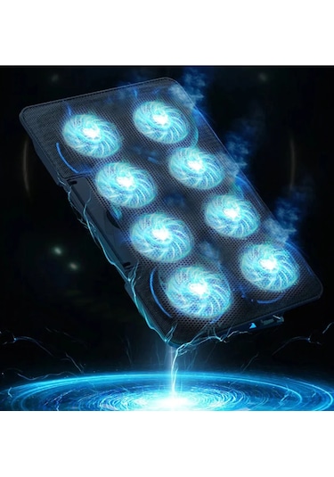 8 Fanlı Rgb Işıklı Gaming Notebook Soğutucu Yükseklik Ayarlı