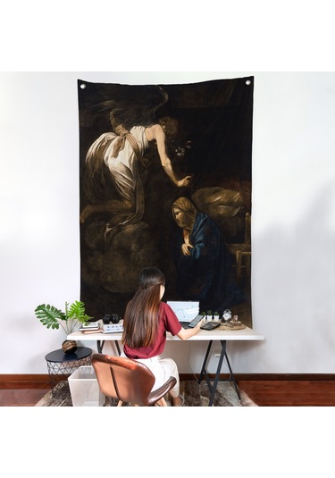 Caravaggio - Duyuru Duvar Örtüsü - Annunciation-7420