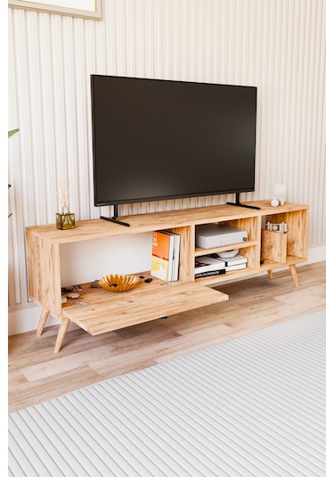 Lena Tv Sehpası, Tv Standı, Televizyon Ünitesi Atlantik Çam
